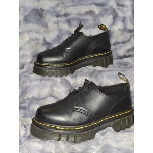 EUC Dr Martens Audrick Platform‎ Derby 3 Eye Shoe Black Leather women 10 EU 42